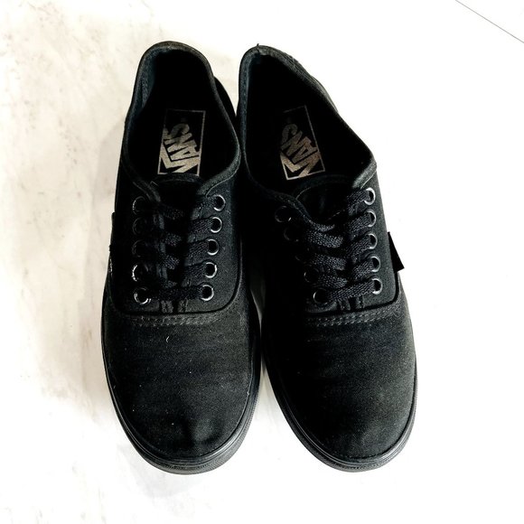 Vans Off the Wall Black Casual Canvas Sneakers Women US 7, UK 4.5 - Picture 4 of 8